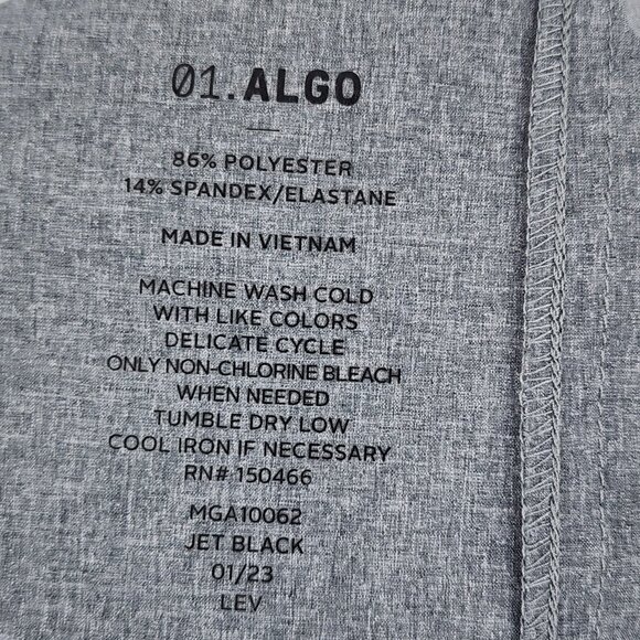 01.Algo Shirt Mens XXL Gray L/S Performance Stretch Button Up - Picture 6 of 6